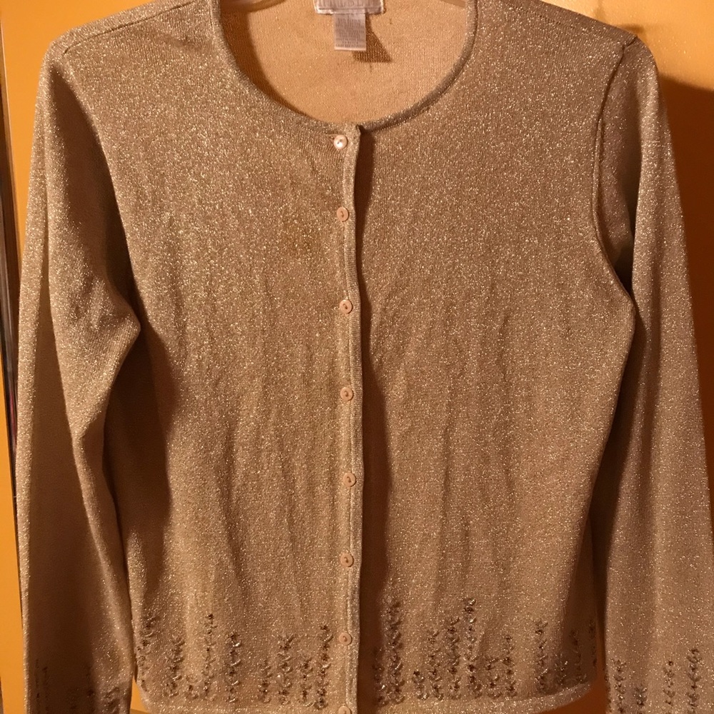 Gold Sparkle Ladies Dress Shirt